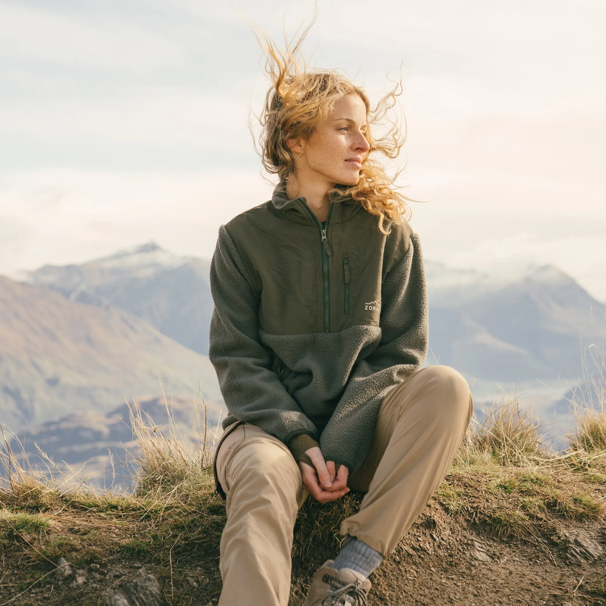 1/4 Zip Fleece Dusty Olive