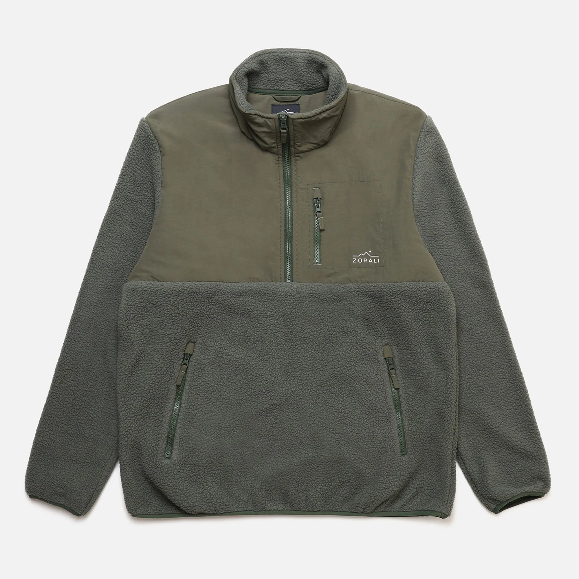 1/4 Zip Fleece Dusty Olive