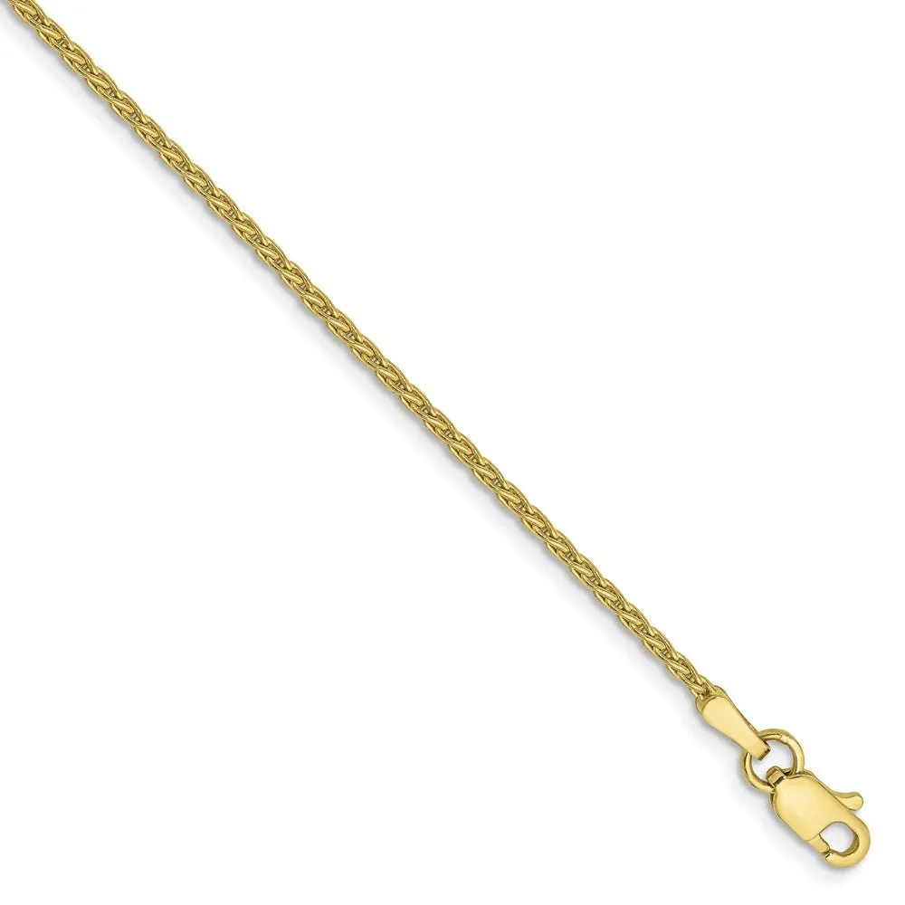 1.5mm 10k Yellow Gold Parisian Wheat Chain Bracelet