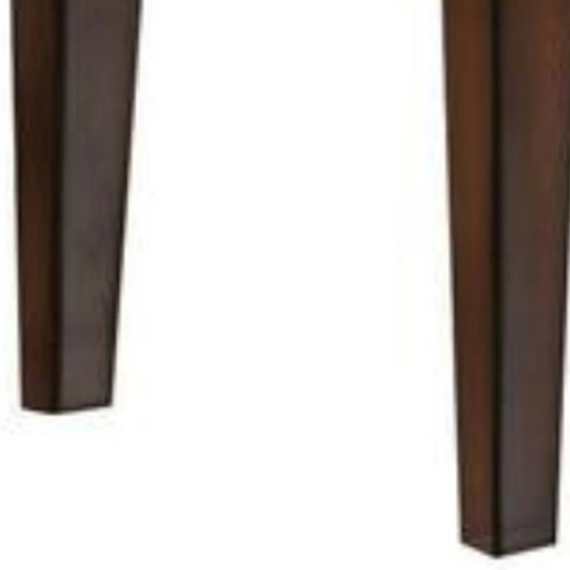 22.5 Inch Wood End Table With Beveled Tapered Legs, Brown By Benzara