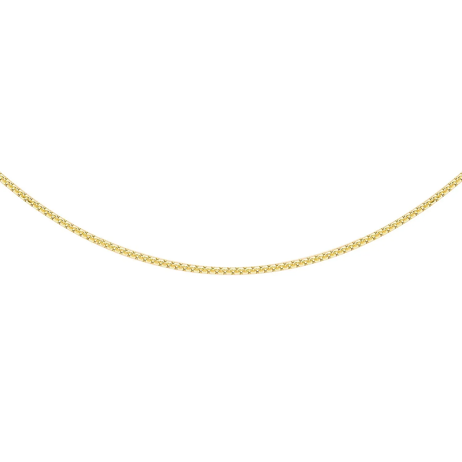 9K Yellow Gold 22 Diamond Cut Box Chain 45cm