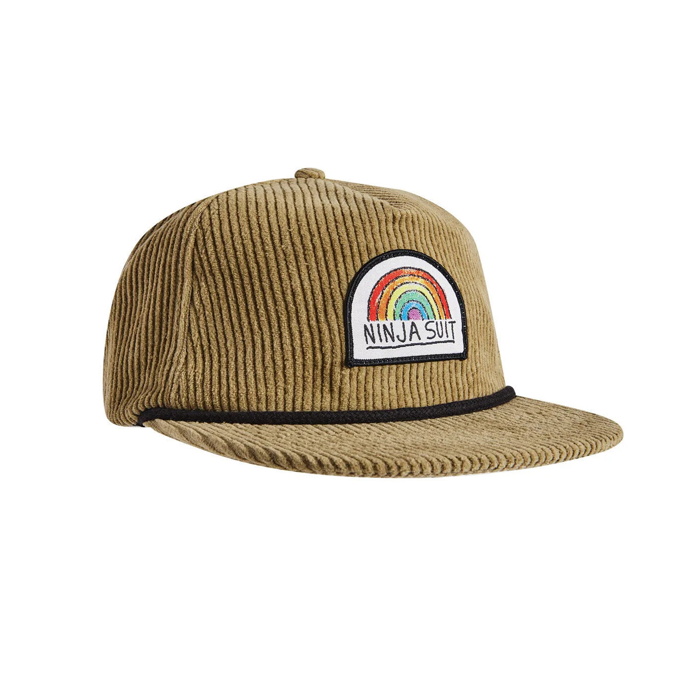 Airblaster Ninja Rainbow Corduroy Snapback - Chinchilla