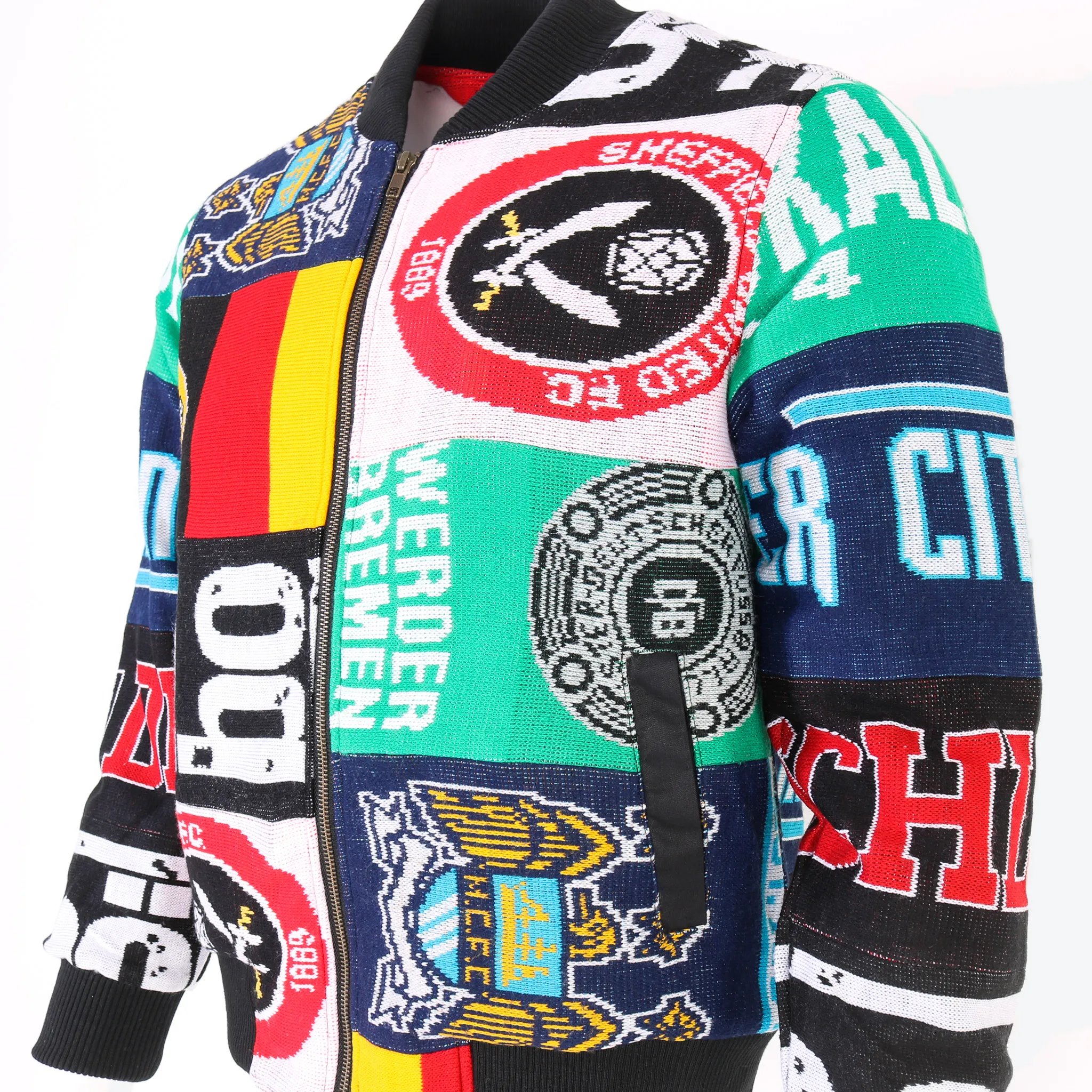 AM Re-Worked Football Scarf Jacket #16