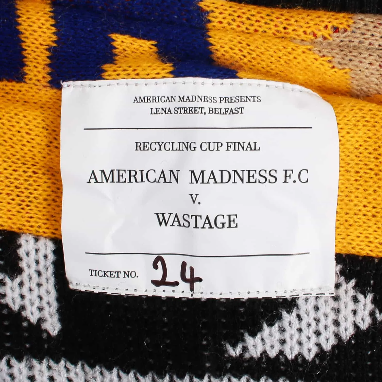 AM Re-Worked Football Scarf Jacket #24