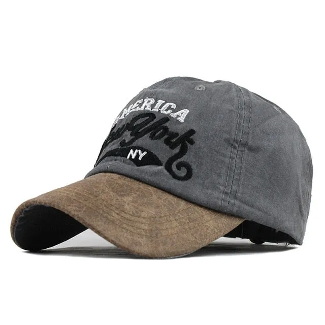 America New York Embroidered Snapback Baseball Cap