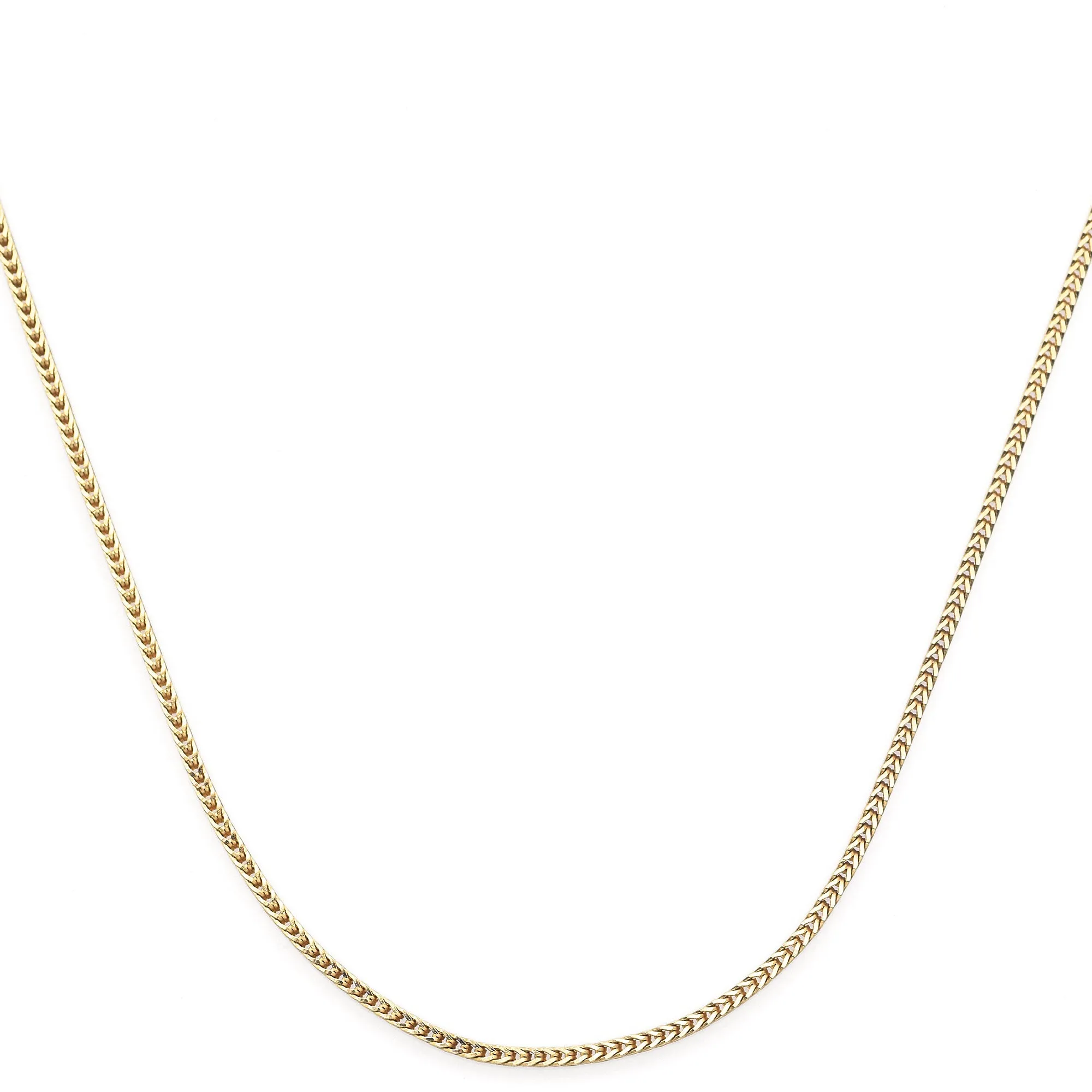 Balestra 14K Yellow Gold 1 mm Wheat Chain Necklace 18 Inches