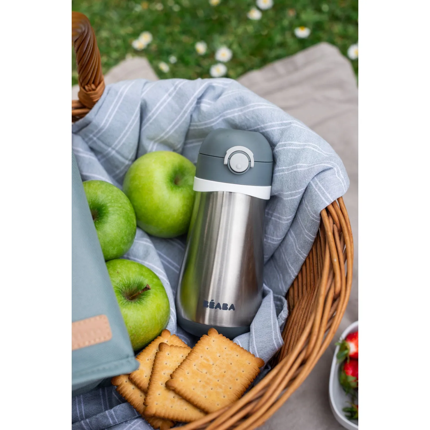 Beaba Stainless Steel Spout Cup - Grey