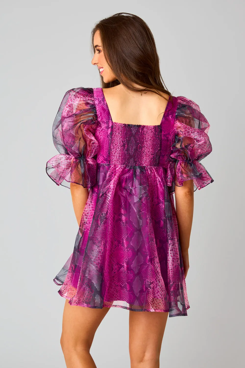 Betsy Puff Sleeve Babydoll Dress - Jafaar