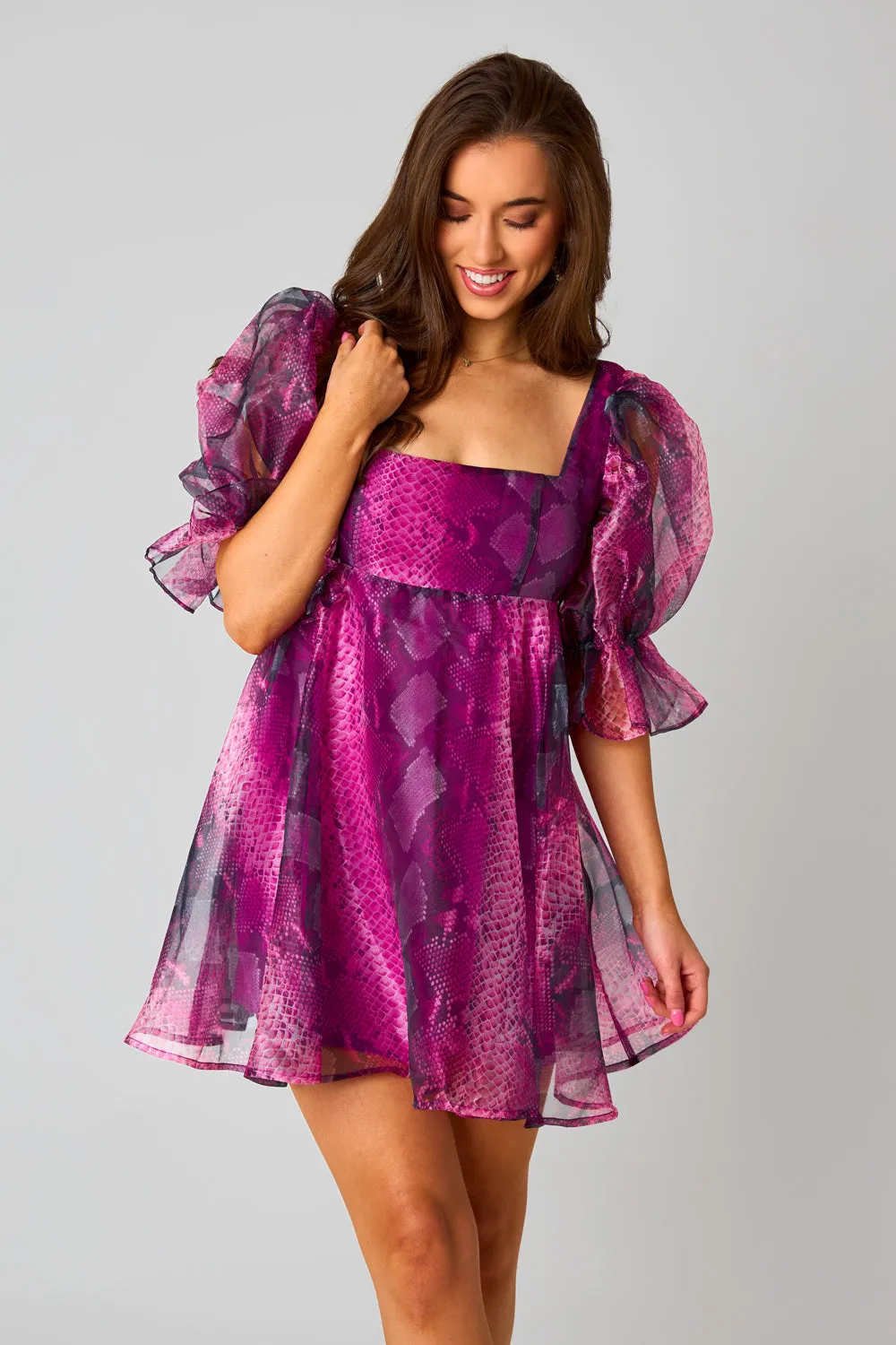 Betsy Puff Sleeve Babydoll Dress - Jafaar