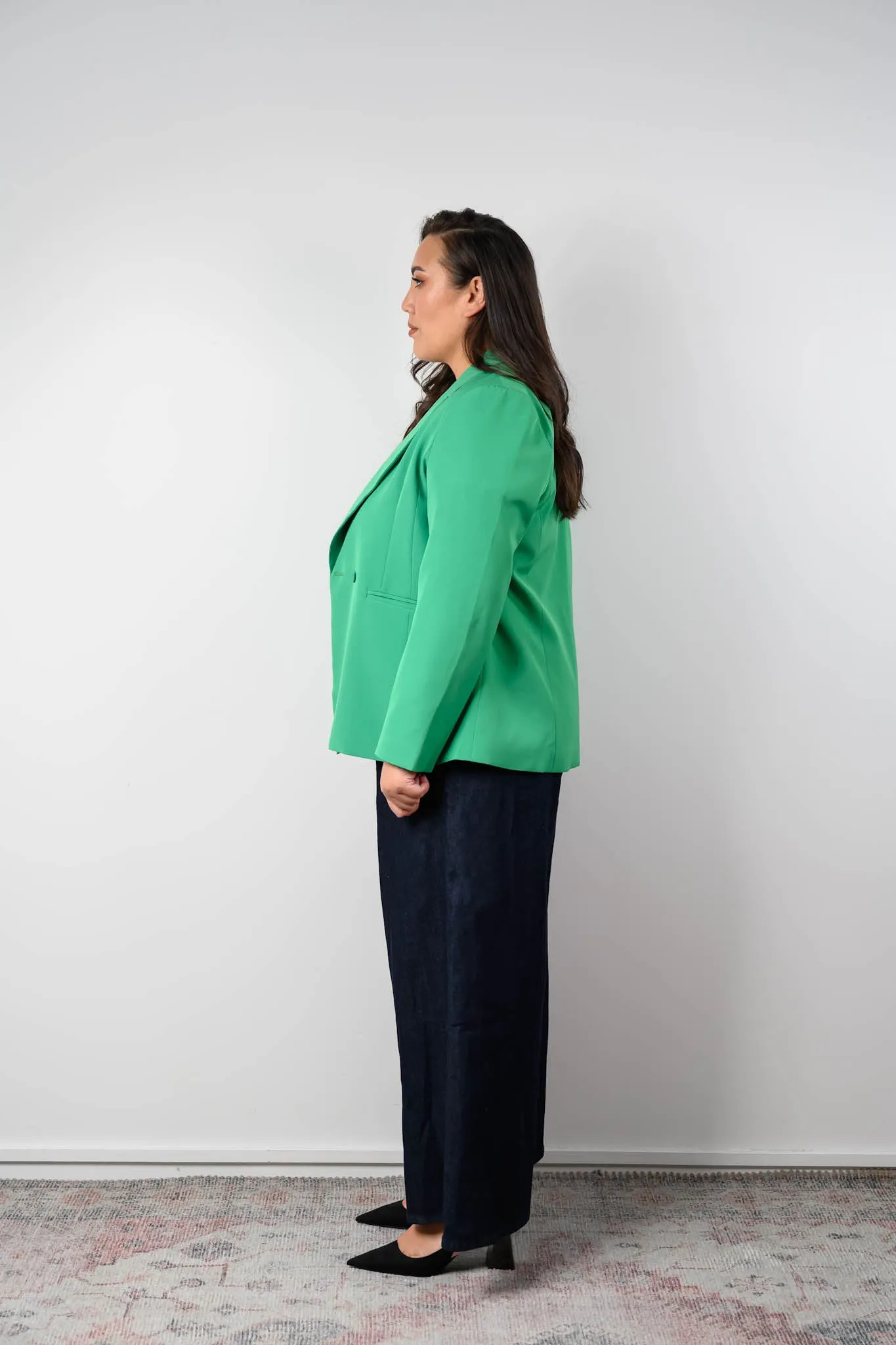 Betty Relaxed Fit Blazer - Kermit Green