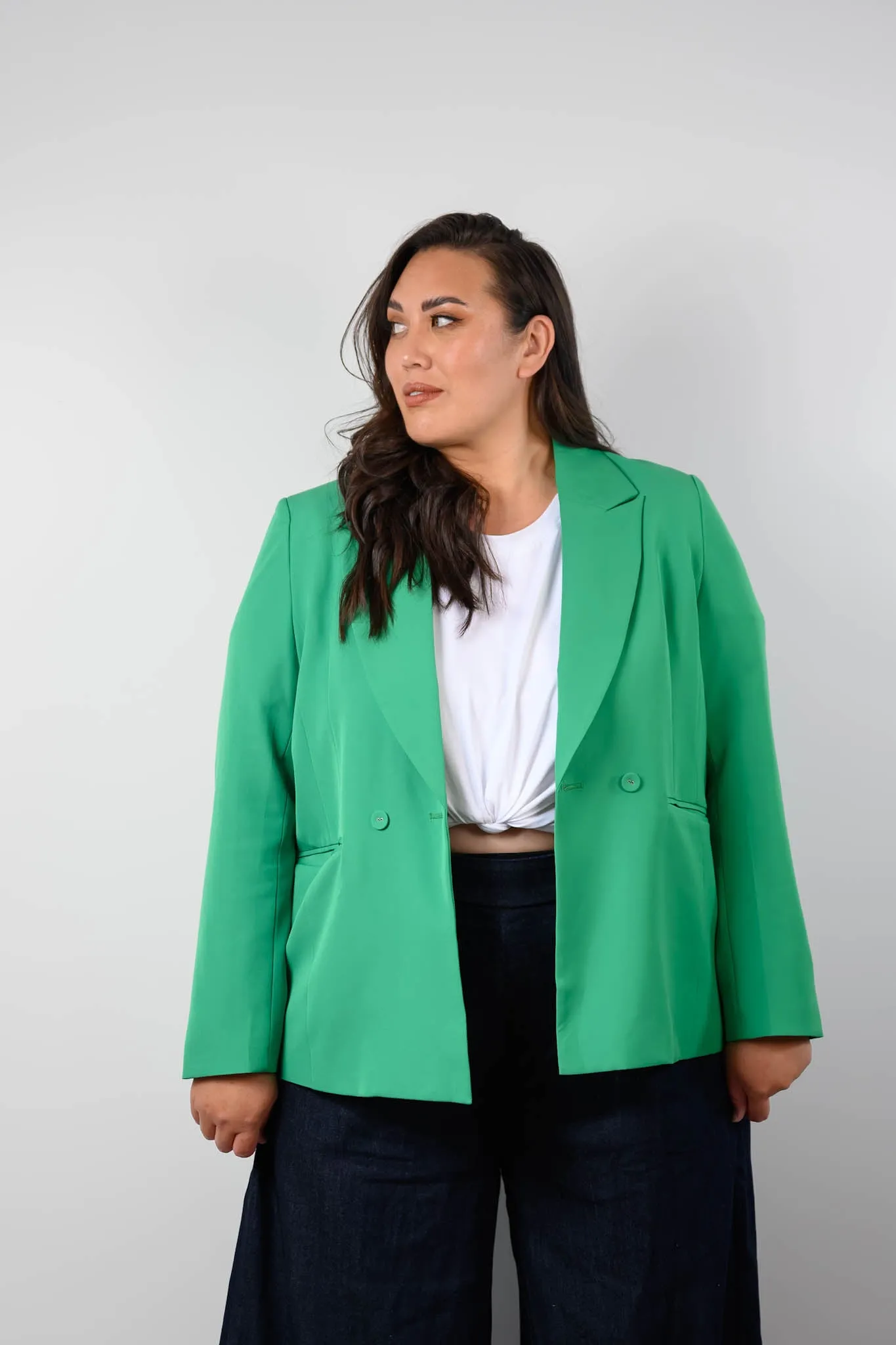 Betty Relaxed Fit Blazer - Kermit Green