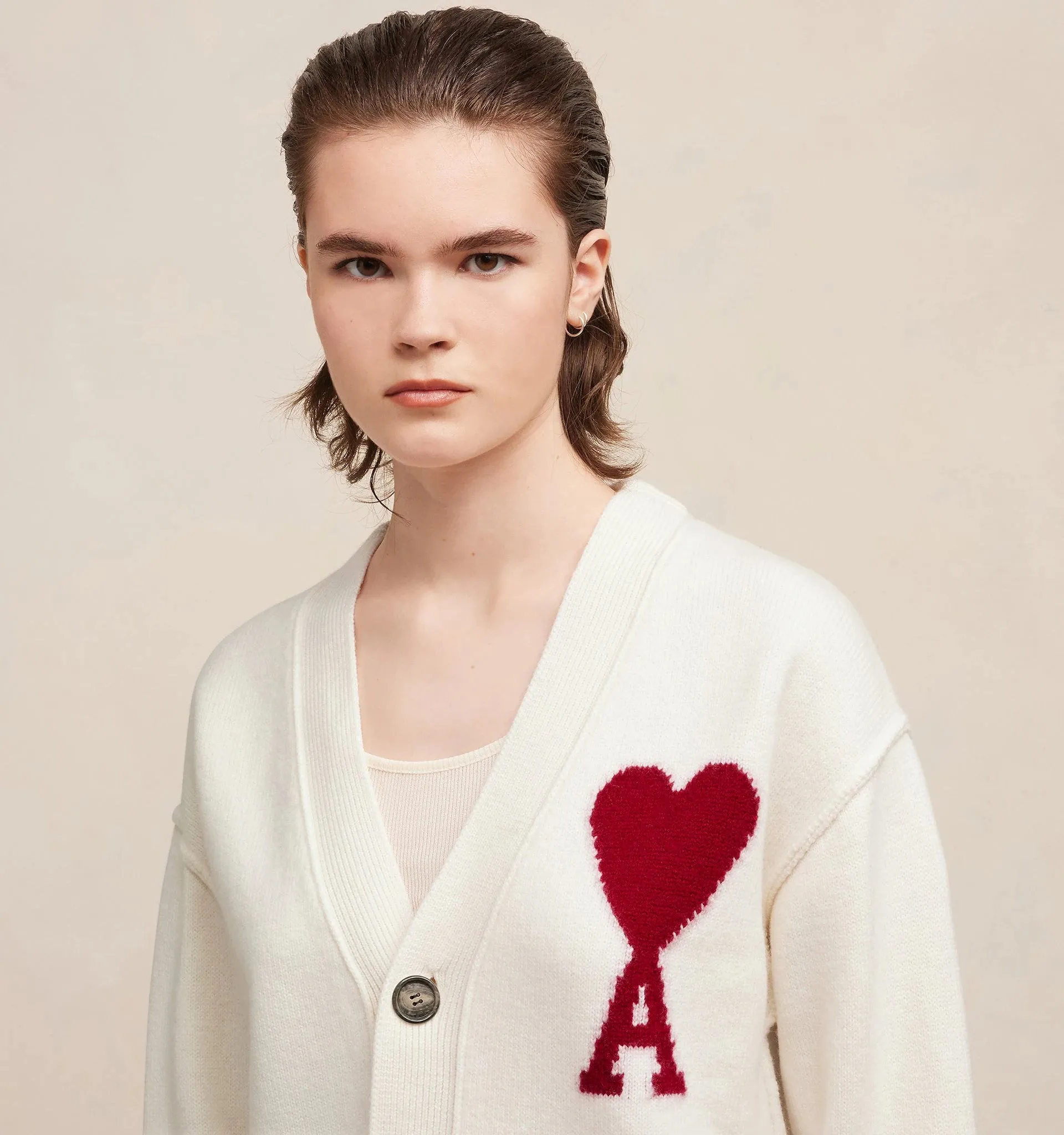 BFUKC006018  Red Ami de Coeur cardigan