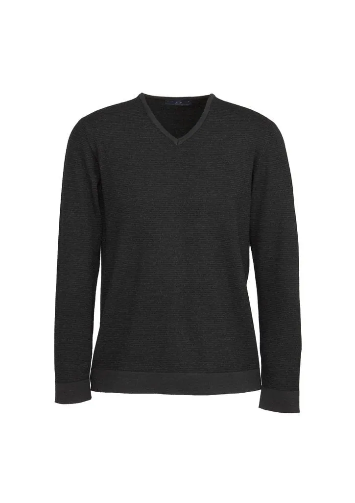 Biz Corporate Men's Origin Merino Pullover Black/Charcoal WP131ML