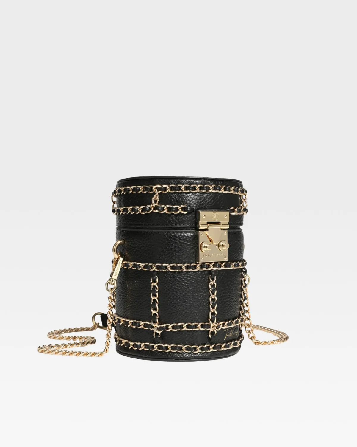 Black Evening Mini Barrel Bag