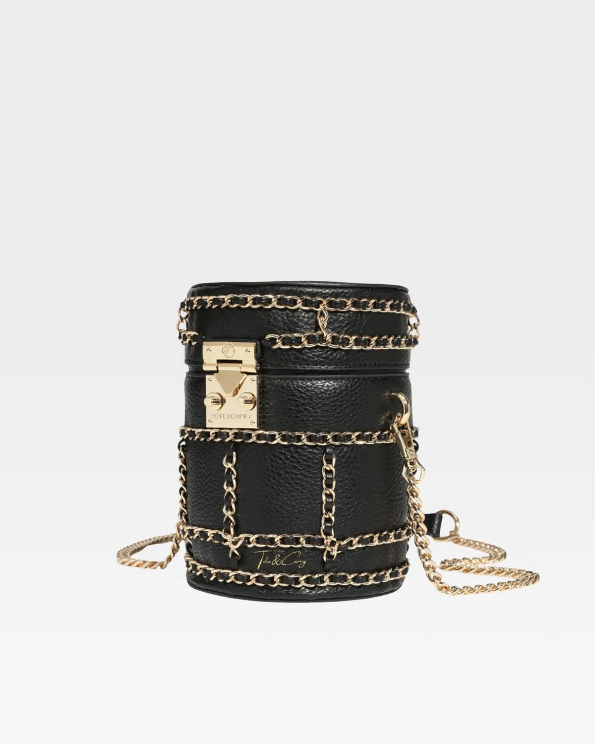 Black Evening Mini Barrel Bag