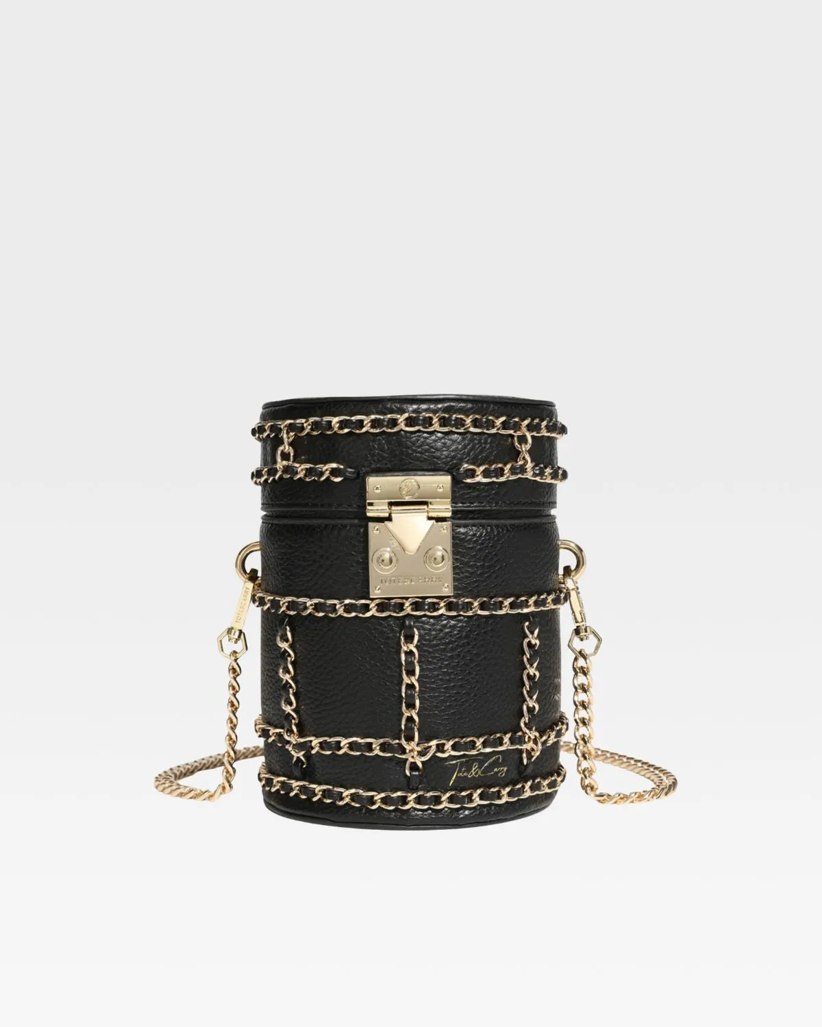 Black Evening Mini Barrel Bag