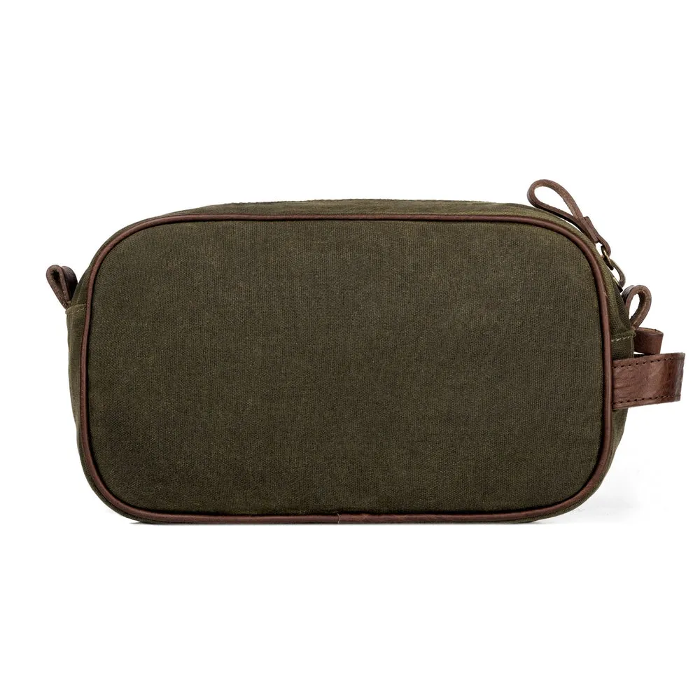 Campaign Waxed Canvas Toiletry Shave Kit