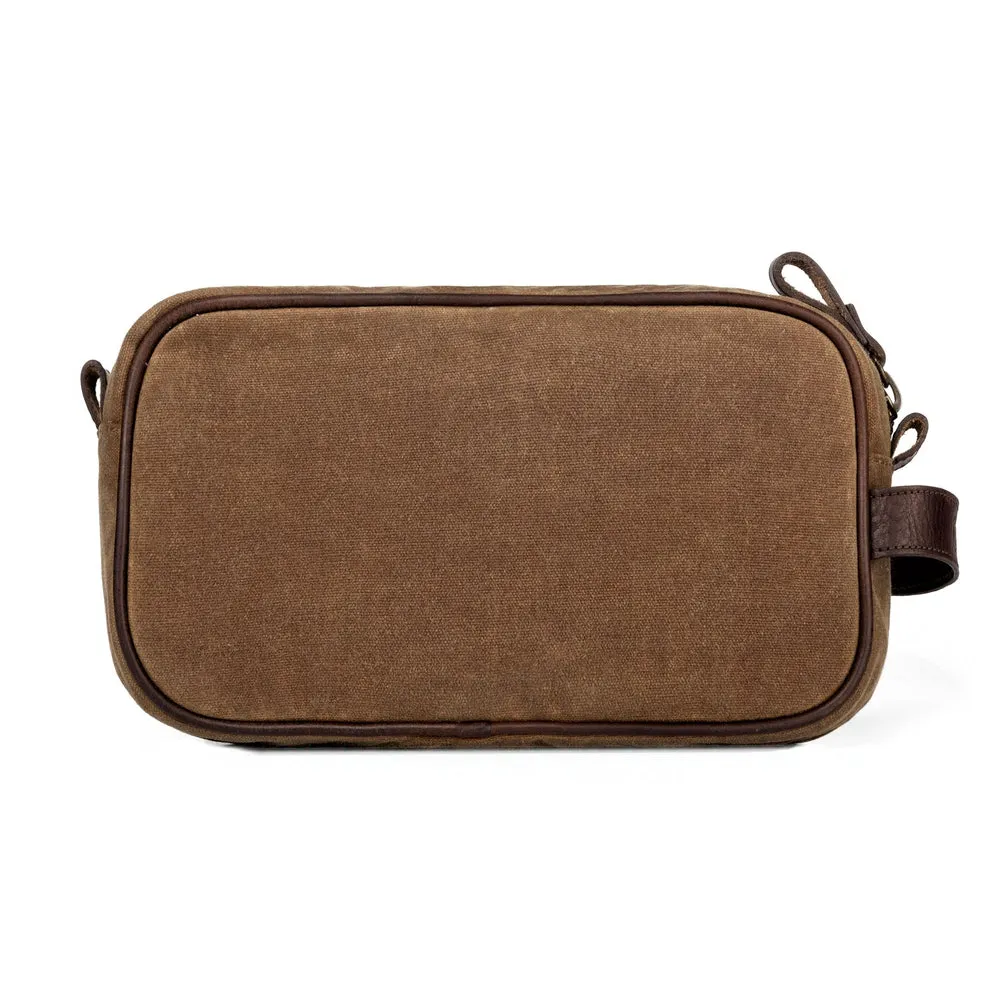 Campaign Waxed Canvas Toiletry Shave Kit