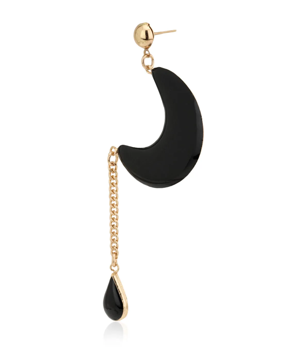 Carlton London Gold Plated Enamel Crescent Drop Earring For Women