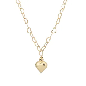 Carlton London Gold Plated Heart Shaped Necklace For Women