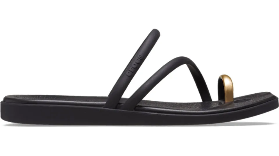 Crocs Miami Metallic Toe Loop Sandal Black