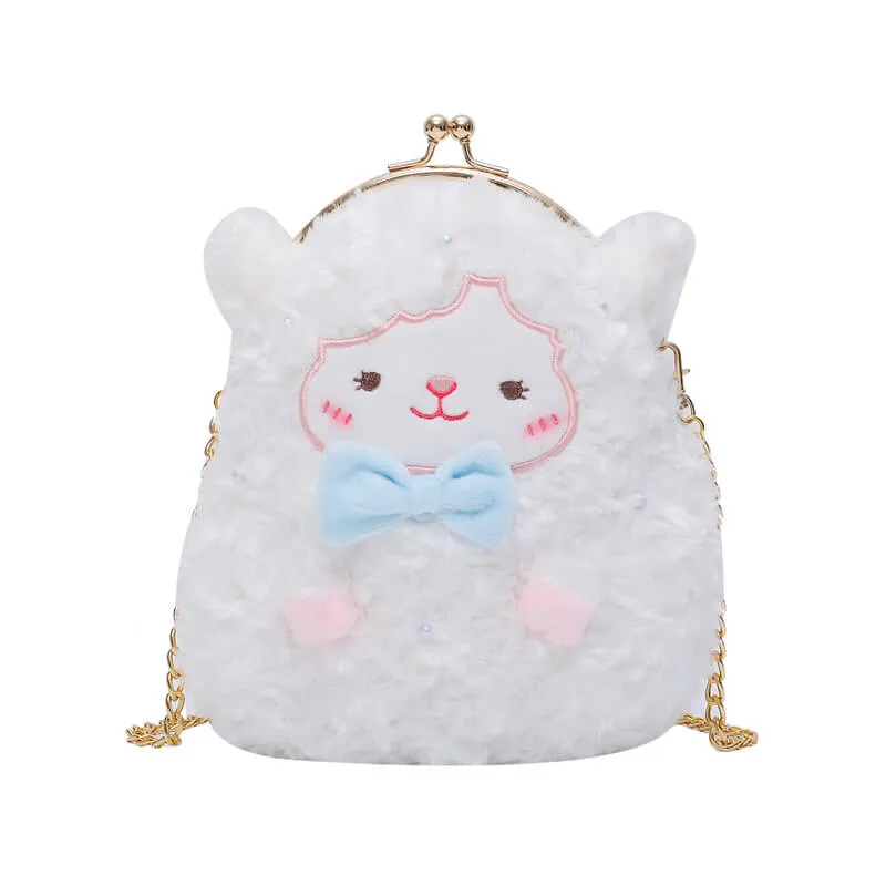 CUTE LAMB PLUSH SHOULDER BAG BY8023