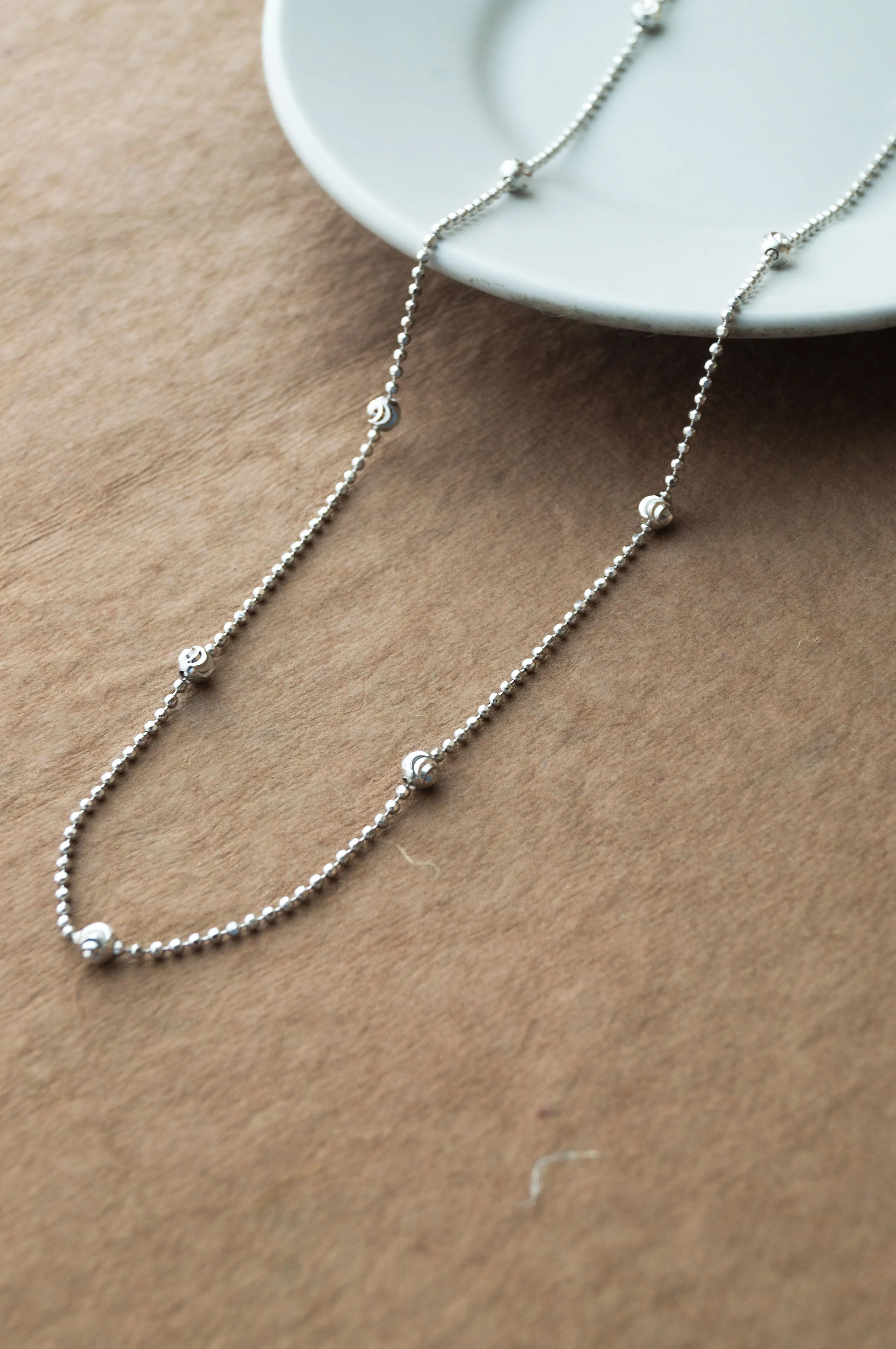 Cutting Edge Tiny Balls Sterling Silver Chain