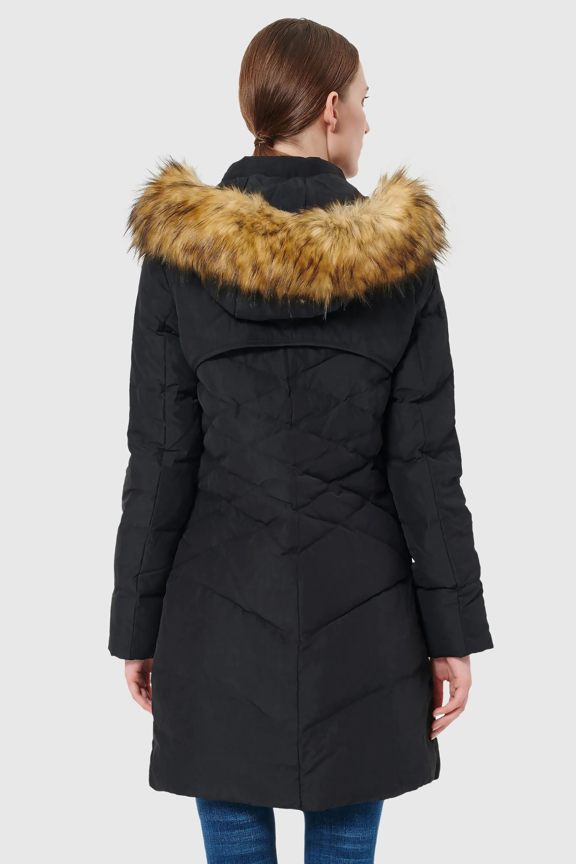 Diamond Quilted Winter Down Coat