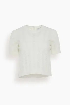 Diane Knit Top in Cream