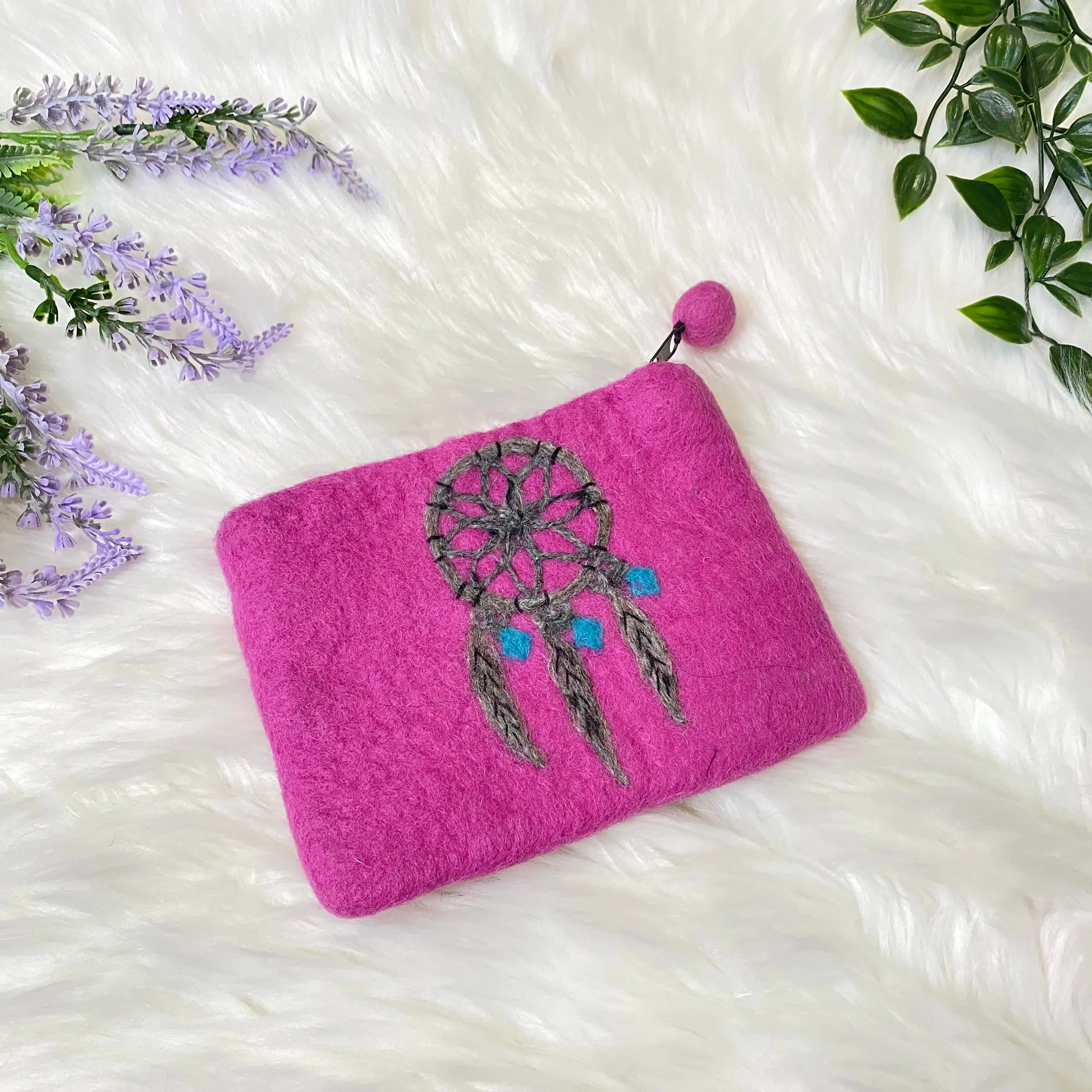 Dream Catchers Designed Felt Pouch