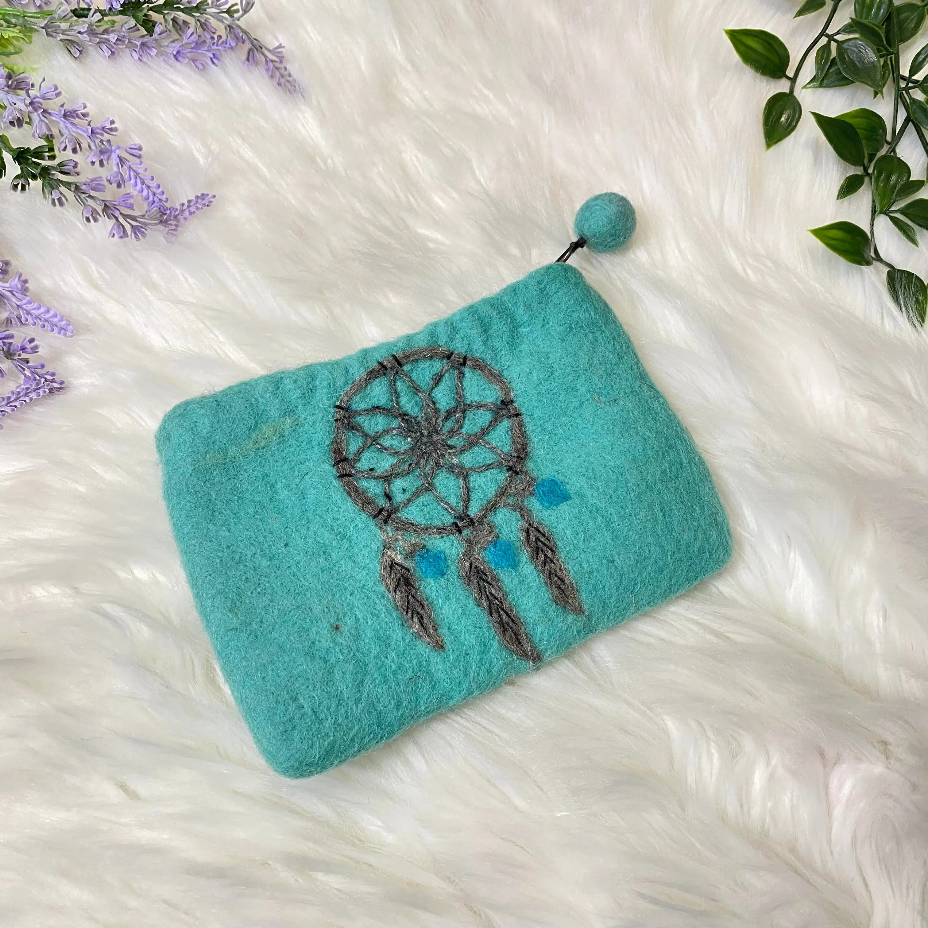 Dream Catchers Designed Felt Pouch