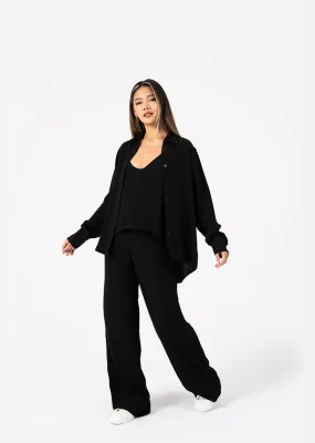 Embody Plisse Trouser Black