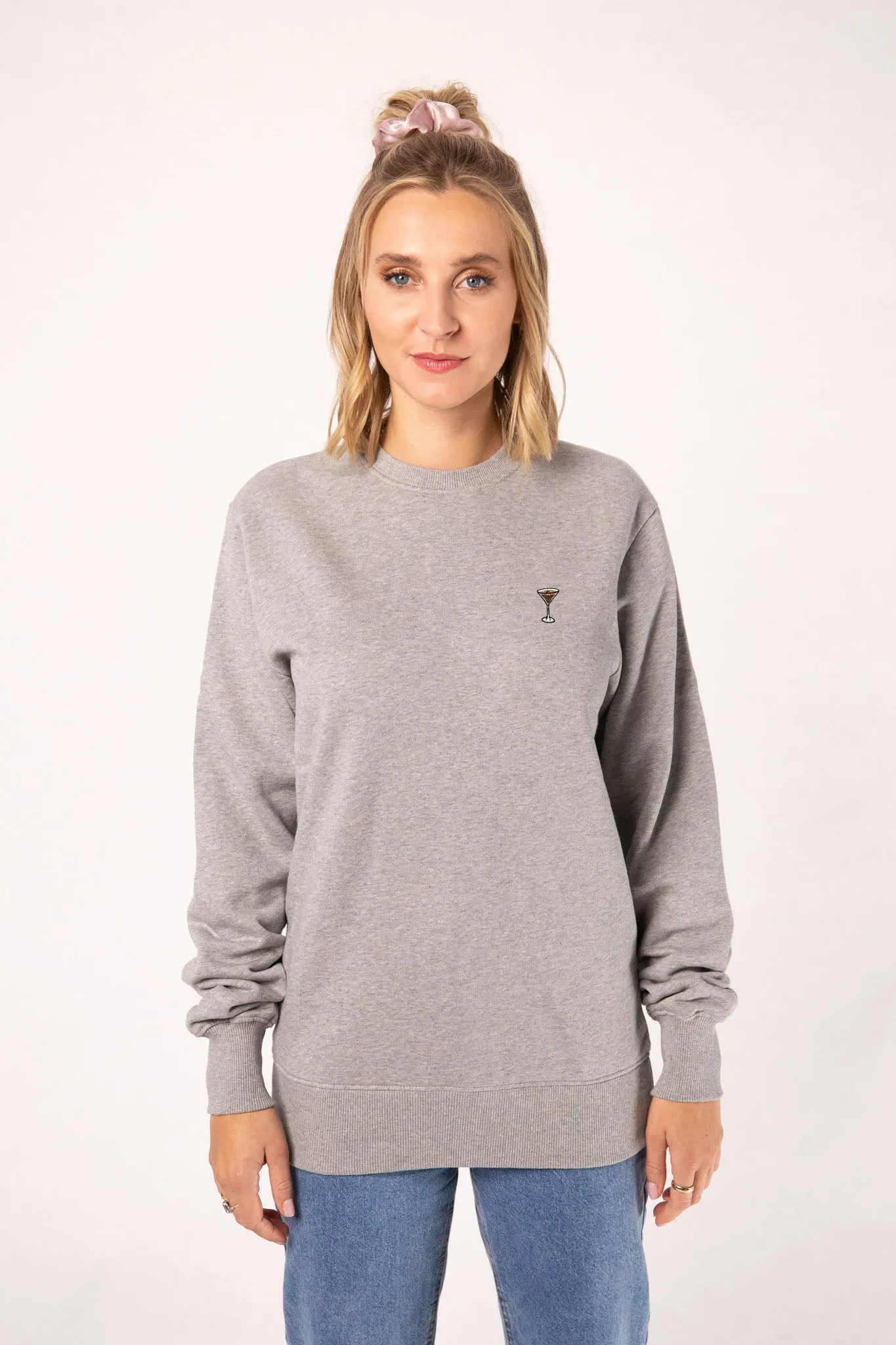 Espresso Martini | Bestickter Bio-Baumwoll Frauen Pullover