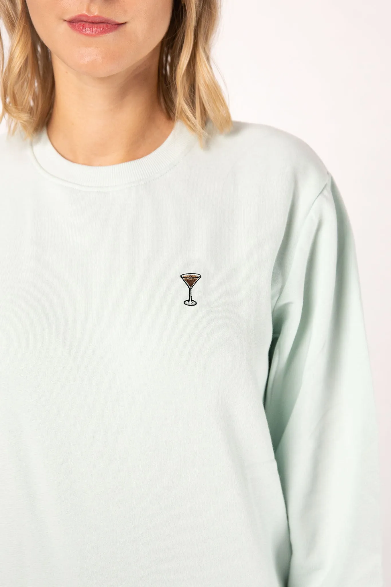 Espresso Martini | Bestickter Bio-Baumwoll Frauen Pullover