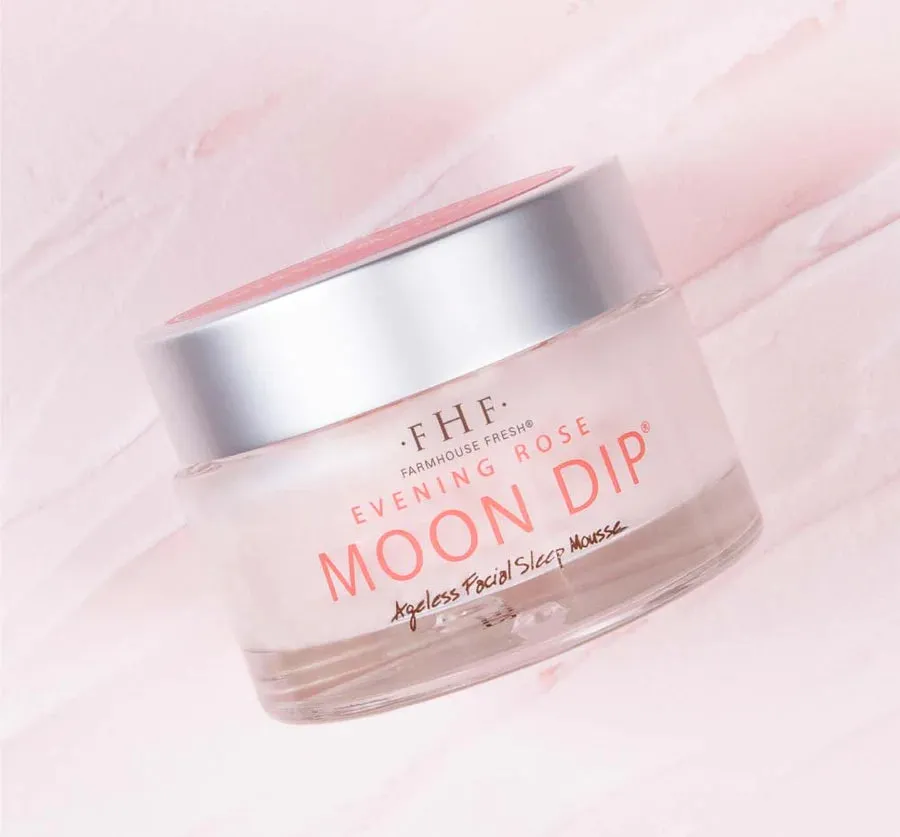 Farmhouse Fresh Evening Rose Moon Dip® Ageless Facial Sleep Mousse with Peptides   Retinol 1.7 oz