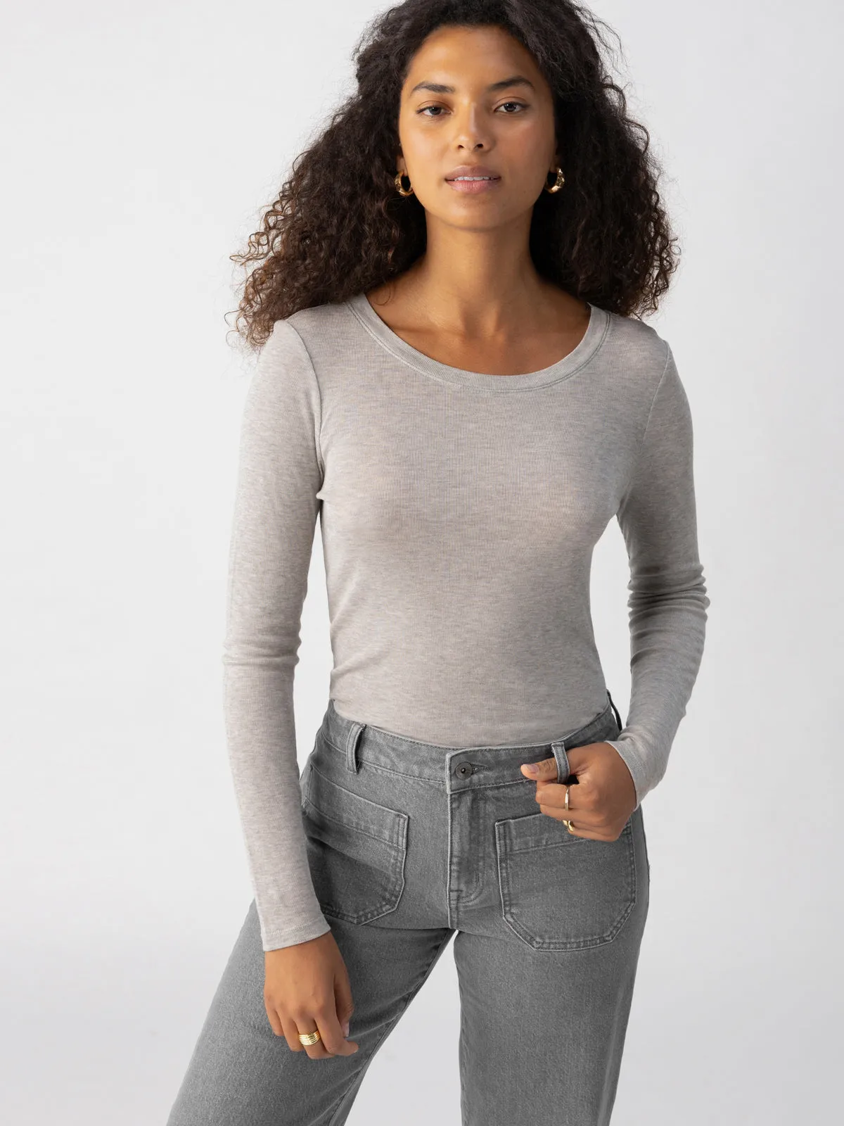 Femme Crew Tee Heather Grey