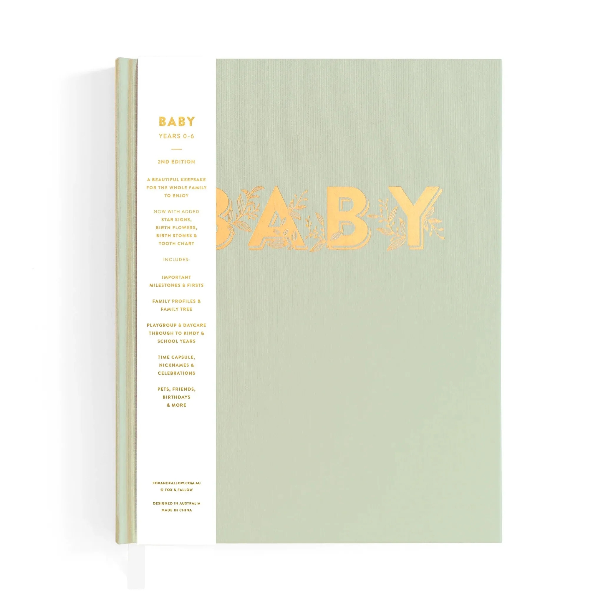 Fox & Fallow - Baby Book Pistachio