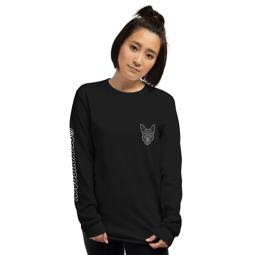 GSD White Unisex Long Sleeve Shirt