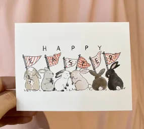 Happy Easter Bunnies Card