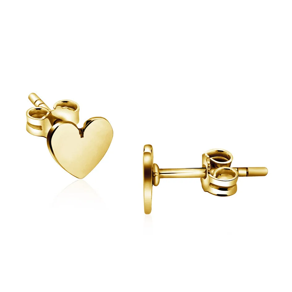 Heart Shape Stud Earrings