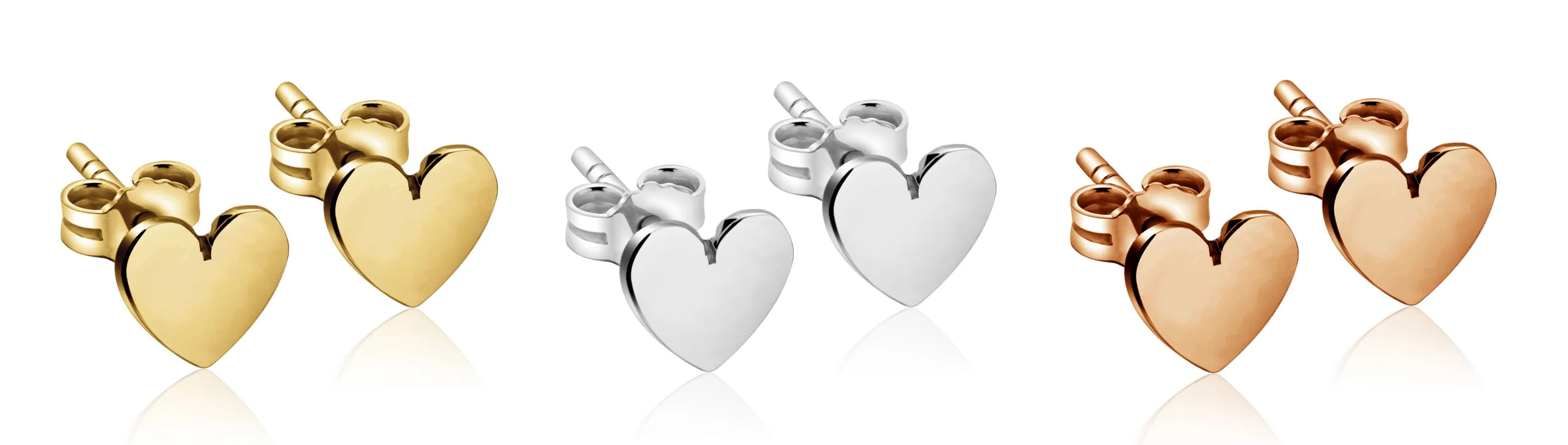 Heart Shape Stud Earrings