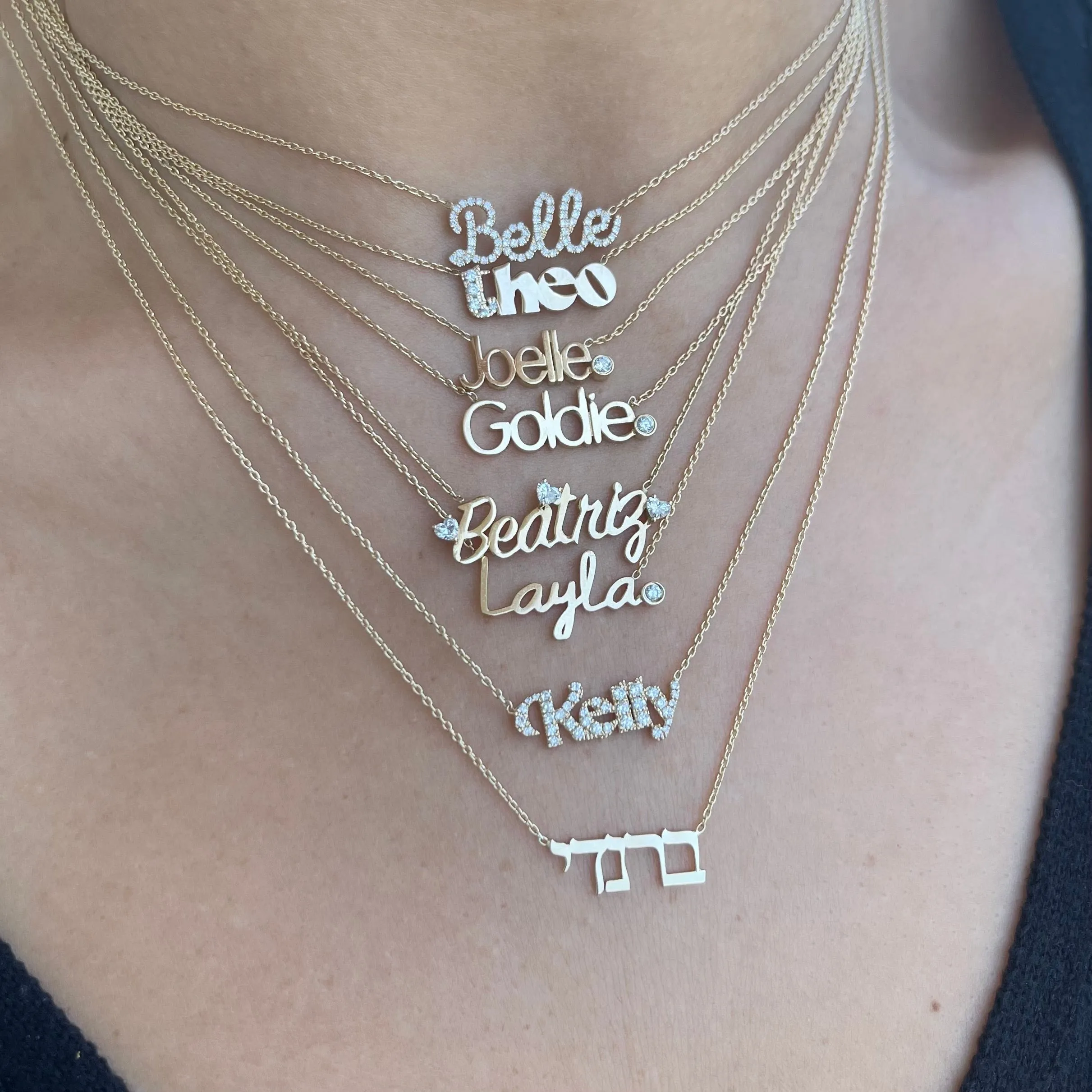 Hebrew Name Necklace