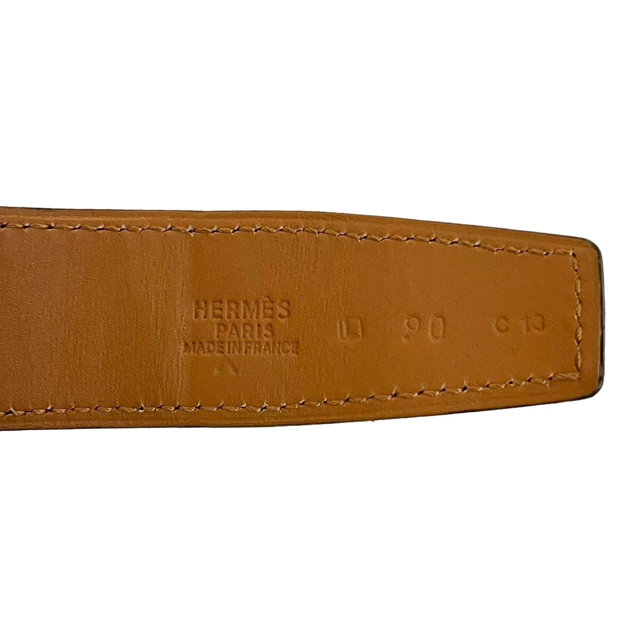 Hermes Crocodile Skin Belt With Solid Silver 'H' Touareg Large Buckle