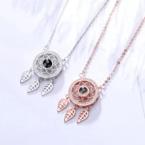 I Love You Dream Catcher Projection Necklace