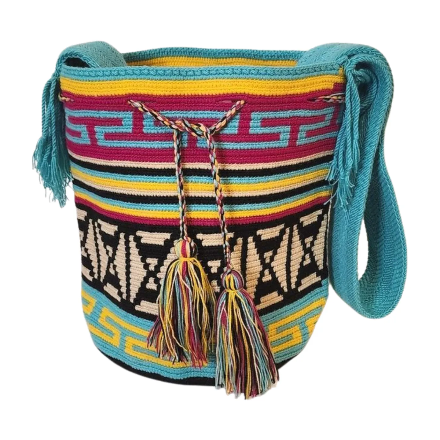 Kendra Large Handmade Crochet Wayuu Mochila Bag