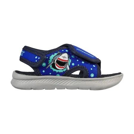 Kids Skechers Sandals C-Flex Lightweight Washable Strap Over 406500N Nvy SALE