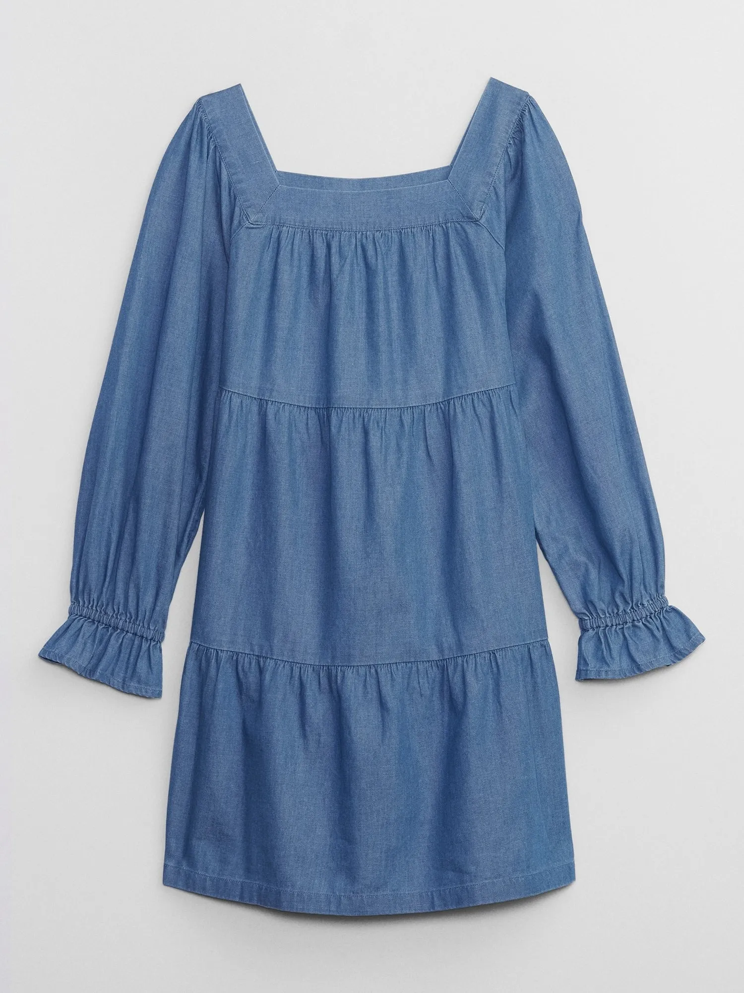 Kids Tiered Squareneck Dress