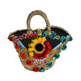 La Siciliana Bag - Coffa Paglia - Red and Yellow