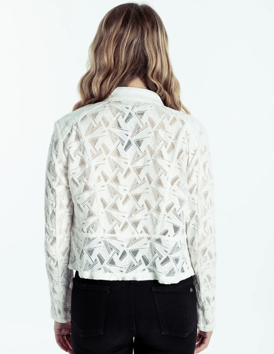 Leather & Lace Jacket White