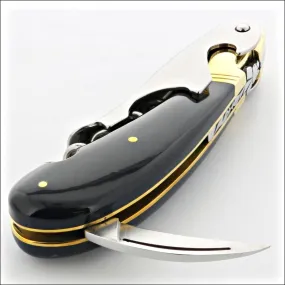 Magnum Cold Forged Brass Corkscrew - Black Horn Tip